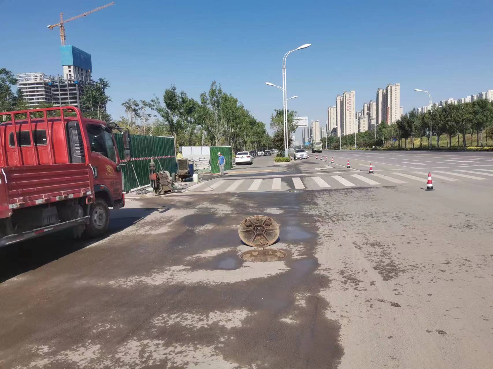 西流河镇路面地基沉降注浆